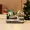 White, variant on AmaMary Christmas Carousel Music Box with USB and Battery Dual Power Crafted Polystyrene Christmas House Realistic Scene Collectible Figurine - Indoor Desktop Decoration and Gifts (Green)