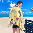 thumbnail image 5 of GZHJMY Cartoon Dinosaur Yellow Beach Towel Quick Dry Absorbent Bath Towels Sandproof Lightweight Towel for Gym Yoga Sports Swimming- 30x60in Washcloth, 5 of 7