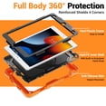 thumbnail image 5 of for iPad 9th/8th/7th Generation 10.2 inch Case, 360 Rotating Shockproof Cover with Stand, Handle, Shoulder Strap, Orange, 5 of 7