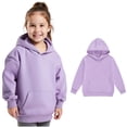 thumbnail image 5 of Hoodies for Boys Purple Hooded Casual Long Sleeve Sweatshirts Fall Clothes Girls Size 2-3 Years Clothes, 5 of 5