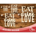 thumbnail image 3 of Unfinished Wood Eat Love Drink Cutout | DIY Craft Shape | up to 46" DIY 36" / 1/4", 3 of 3