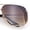 Gold - Gradient Brown, variant on Mens Rectangular Rimless Racer Perforated Side Visor Metal Sunglasses Black - Smoke