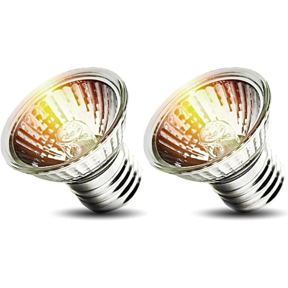 75W UVA UVB Bulbs, Light Turtle Heat Lamp for Reptiles and Amphibian Tanks, Terrariums and Cages, Fit E26 Heat Reptile Lamp,Works with Various Lamp Fixtures 2-Pack
