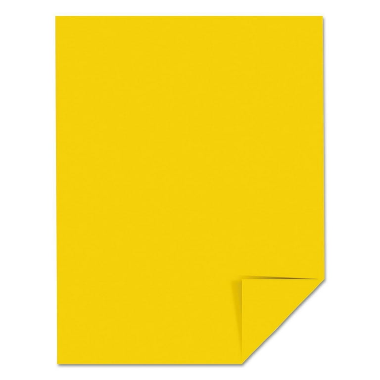 Neenah 22731 Astrobrights 8 1/2 x 11 Solar Yellow 65# Smooth Color Paper  Cardstock