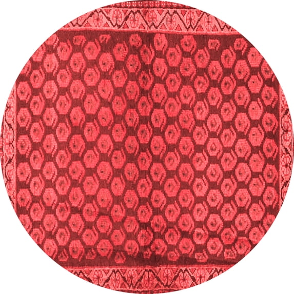 Ahgly Company Indoor Round Persian Red Traditional Area Rugs, 8' Round