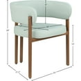 thumbnail image 3 of Meridian Furniture Gideon Mint Green Vegan Leather Dining Chair (Set of 2), 3 of 8