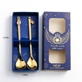 thumbnail image 2 of Coofit Coffee Spoon Elegant Portable 2PCS Cake Spoon Party Spoon with Box for New Year, 2 of 10
