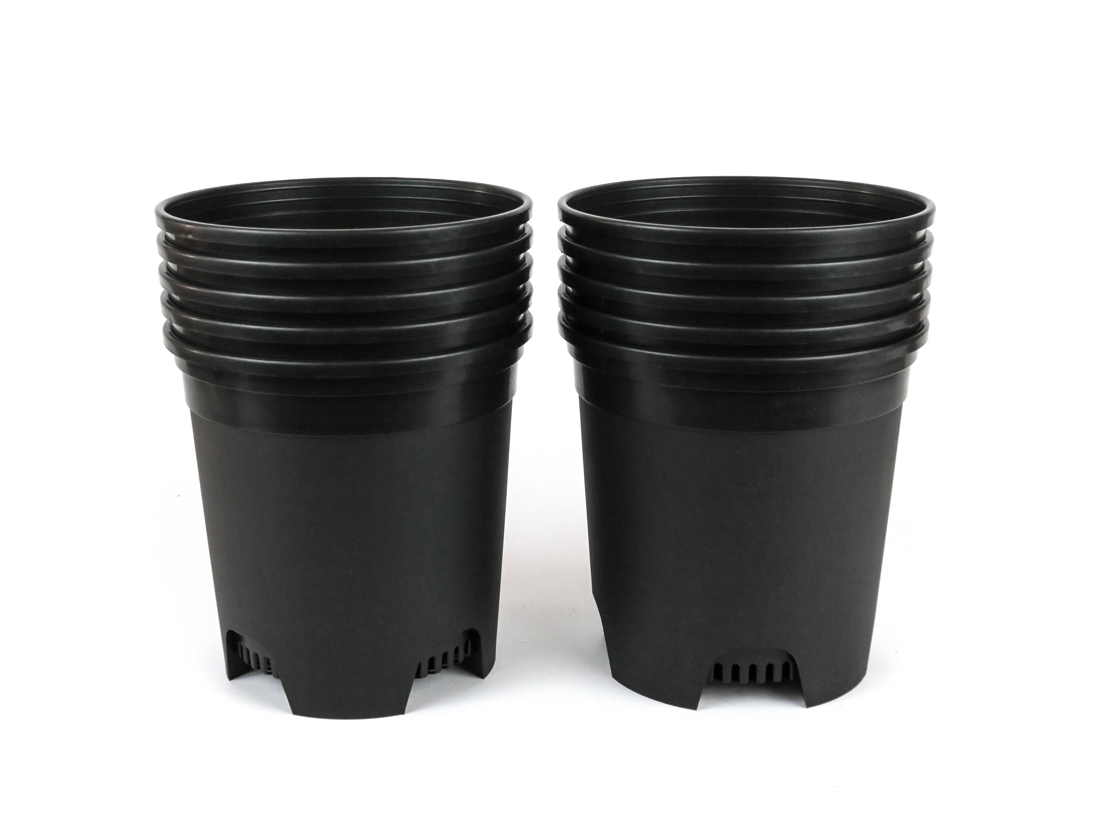Cotta Planters 1.5 Gallon Nursery Pots 30-Pack 7.5 inch Bulk Black Plastic Planters Greenhouse supplies