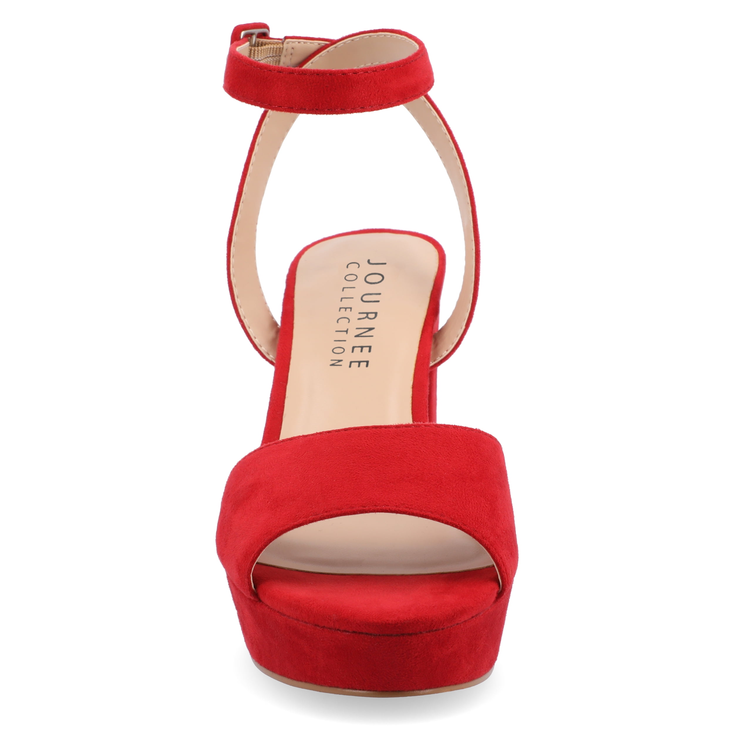 Journee Womens Nairri Vegan Leather Platform Heel Dress Sandals, Widths Available