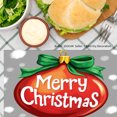thumbnail image 3 of JOOCAR Merry Christmas Ornament Design Linen Table Mats Set of 4 for Home Kitchen Table Decor 12x18 inch, 3 of 5
