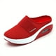 thumbnail image 4 of Sandalias de malla tejida voladora para mujer, mulas informales con suela de colchón de aire, zapatillas deportivas transpirables y livianas, 4 of 4