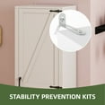 thumbnail image 3 of Uforic Broom Storage Closet Cabinet with Hanging Rod, 63" Garage Cabinet with Shelf, White, 3 of 8