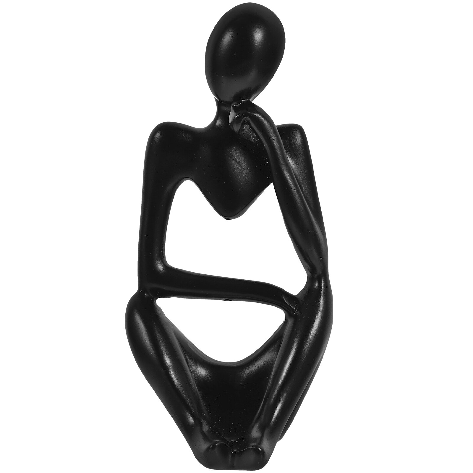 Thinker Statue Shelf Desktop Bookshelf Decor Abstract Resin Craft Art