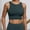 Dark Green, variant on TIANZEN Sports Bras For Women Supportive Longline High Neck Sports Bra Push Up Workout Built In Bra Crop Tank Tops 4x Undershirt Loose Fit Top Women Womens Training Top