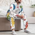 thumbnail image 7 of Lsque Dinosaur Pattern Long Sleeve Pajama Set for Men - Soft 2-Piece Sleepwear and Loungewear Set with Pockets, Comfy Nightwear-Small, 7 of 7