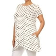 thumbnail image 3 of Women's Casual Plus Size Polka Dot Blouse Tunic Top Shirt, 3 of 4
