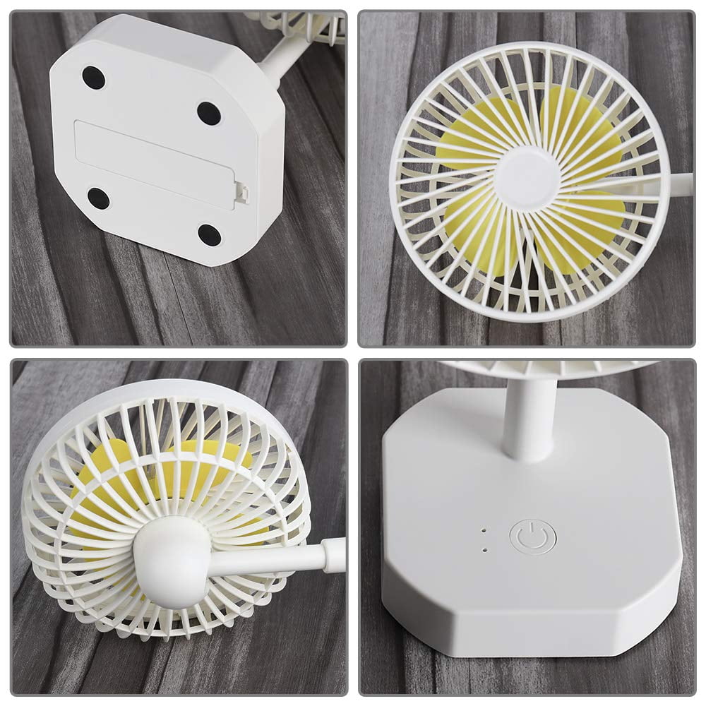 HAITRAL USB Powered Fan  Adjustable 30 Tilt, 3 Speeds, Whisper Quiet, Portable Cooling Fan for Home, Office, Table, Desk (LT-CSS02-W)