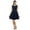 Navy Blue, variant on Bimba Navy Blue Pleated Cotton Dress Chic Casual Midi Sleeveless Summer Dresses