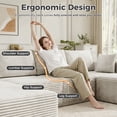 thumbnail image 5 of 137" U-Shaped Sectional Sofa with Chaise, Modular Cloud Sectional Couch with Deep Seat for Living Room, Modern Boneless Couch with Back Cushion, Pillow, Ottoman, No Assembly Required, Corduroy Fabric, 5 of 15
