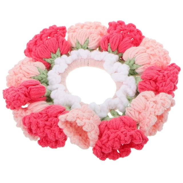 Chouchou à Fleurs Fait Main pour Filles Accessoire de Cheveux Doux et Mignon Chouchou Queue de Cheval Chouchou Attache de Cheveux