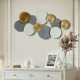 thumbnail image 3 of LuxenHome Modern Metal Connected Circles Wall Decor Sculpture in Multi-Color, 3 of 10