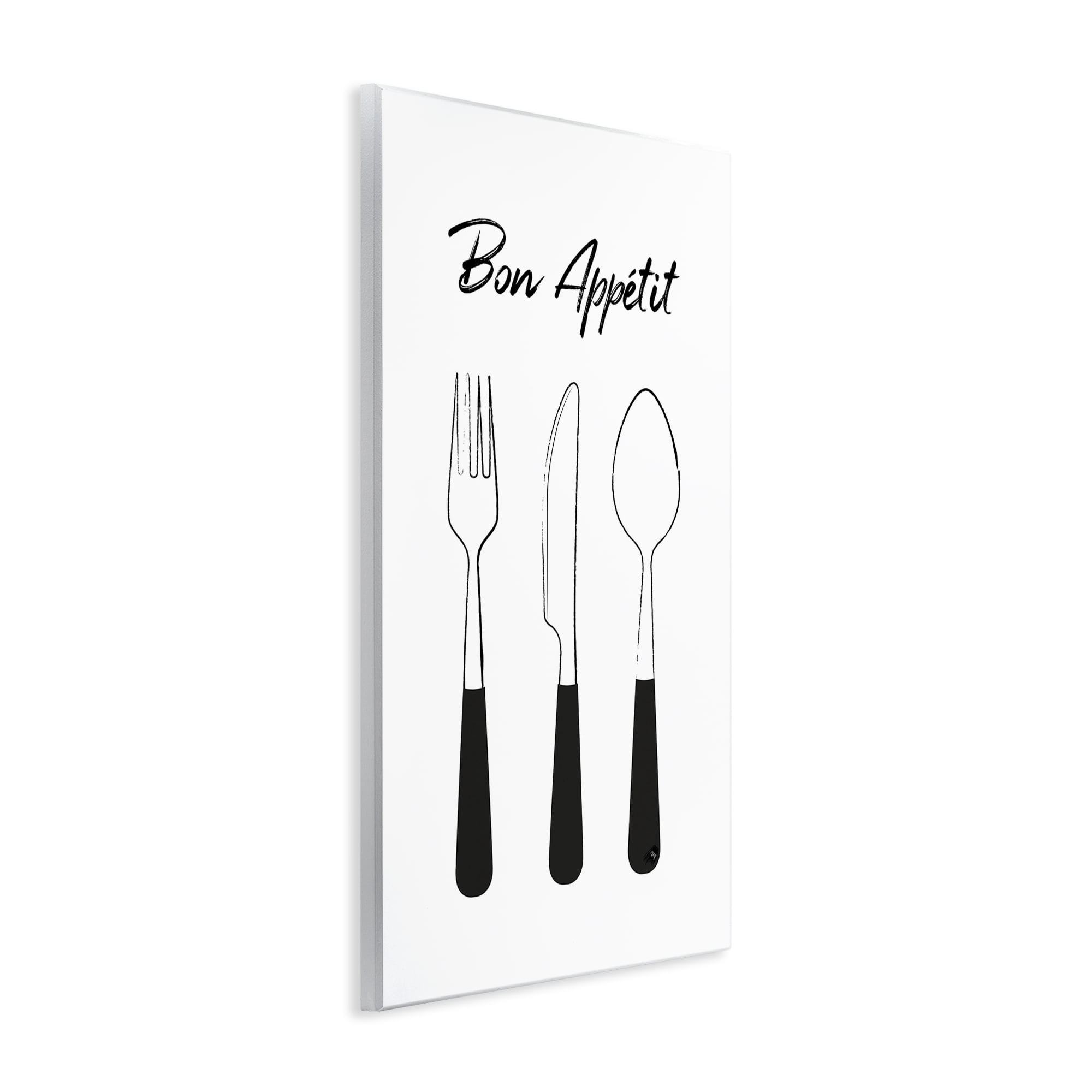 Stupell Industries Bon Appetit Fork Knife Spoon Wall Plaque Art, design by Martina Pavlova