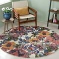 thumbnail image 2 of SAFAVIEH Blossom Ewart Floral Area Rug, Ivory/Blue, 6' x 6' Round, 2 of 8