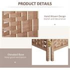 Demi Bonn 4-Panel Folding Privacy Screen Room Divider, 6ft Tall Wicker Weave Partition for Home Office and Bedroom Use, Brown