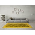 thumbnail image 3 of Ahgly Company Indoor Square Oriental Yellow Traditional Area Rugs, 7' Square, 3 of 4
