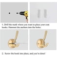thumbnail image 4 of Ganchos de pared resistentes, perchas para abrigos y sombreros de aleación de zinc macizo, proceso de galvanoplastia multicapa para un rendimiento a prueba de óxido, acabado de superficie suave y, 4 of 5