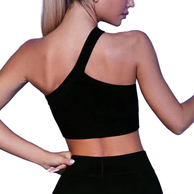 Soidarity 2 piezas de trajes de ejercicio amigables con la piel acanalados sin costuras a prueba de golpes a prueba de sudor pantalones cortos Uniforme atlético Sujetador negro/S
