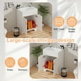thumbnail image 3 of KZElegy 24" Bathroom Vanity with Sink Wooden Double Door Bathroom Storage Cabinet,Freestanding Cabinet Vanity with Ceramic Sink,White, 3 of 11