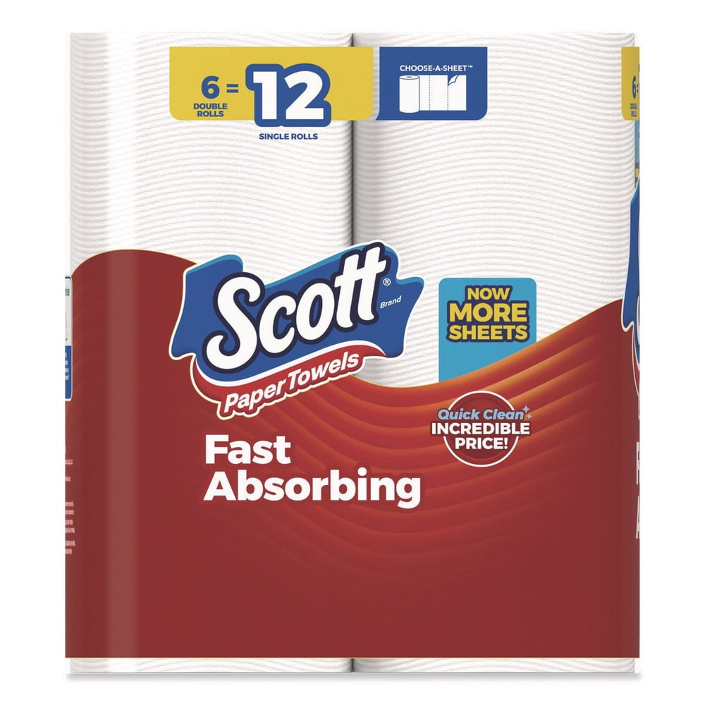 Scott 55413 Choose-A-Size Mega Kitchen Roll Paper Towels (102/Roll, 6 Rolls/Pack, 4 Packs/Carton)
