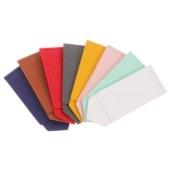 Worgeous 8 Pcs Pu Corner Bookmark Page Book Marks Cute Book Accessories For Women Men Kids Students Book Lovers Birthday Presents