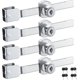 thumbnail image 1 of Set of 4 Sliding Glass Door Locks, Drawer, Showcase, Glass Cabinet with Chrome Finish, Keyed Alike, 1 of 4