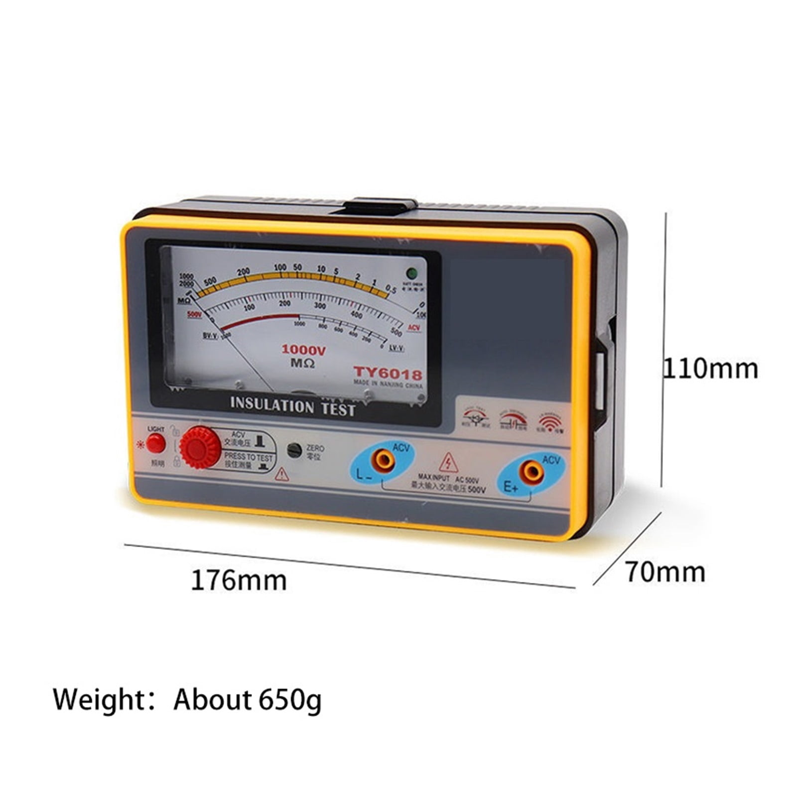 Pointer Multimeter Type Insulation Resistance Tester Megohmmeter Voltmeter Ground Resistance Meter