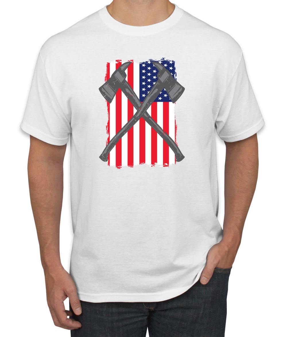 Download Wild Bobby - Firefighter Fire Courage Honor USA Flag| Mens ...