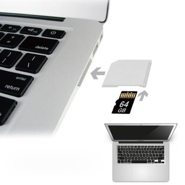 Lubelski High Quality Micro SD Card Adapter TF Memory to Short SD Adapter for MacBook Air