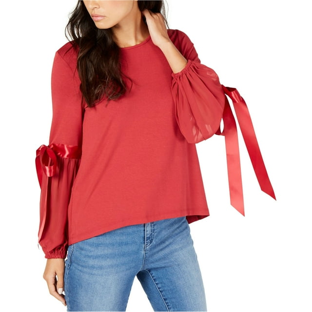 Vince Camuto Blouse à Manches Nouées pour Femmes, Rouge, Petit