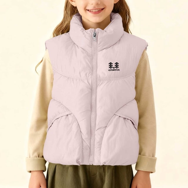 Abrigo y chaquetas informales sin mangas y sin capucha de color liso para niños, abrigo cálido sin mangas, chaqueta polar, abrigo informal con capucha para jóvenes de talla mediana a grande, blusa de