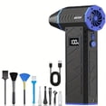 thumbnail image 1 of Violent Turbo Fan Mini USB Rechargeable Handheld Air Duster – 36V 10000mAh Battery, Portable ABS Blower for Keyboards, Car, Electronics & Outdoor Use, 1 of 11