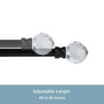 thumbnail image 4 of Kenney Harris 48-86" Petite Café Adjustable Curtain Rod, 1/2" Dia., Matte Black, 4 of 6