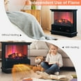 thumbnail image 3 of Barara King Fireplace Heater, Indoor Fireplace,27 Inch Freestanding Electric Fireplace with 3-Level Vivid Flame Thermostat-Black, 3 of 11