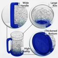 thumbnail image 4 of Taza de cerveza helada para congelador, vasos para beber, jarras de cerveza heladas de gel de doble pared, copas de vino refrescantes para fiestas y regalos, transparente, juego de 3 de 16 oz (azul,, 4 of 5