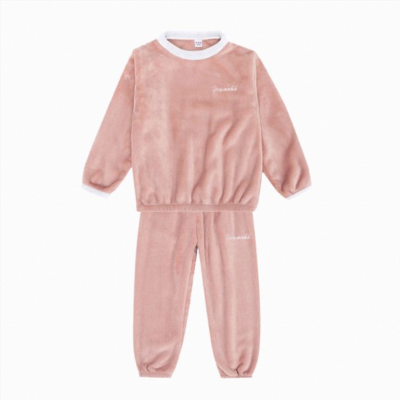 Gibobby Girls Winter Outfits Girls Warm Clothing Sets Long Sleeves Pullover Hoodie Sweatshirt Top Elastic Pants 2pcs Pant Sets(3-4 Years,Pink)