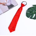 thumbnail image 6 of Shining Sequins Skinny Tie Adjustable Zipper Sparkly Pre-Tied Necktie for Weddings Parties Costume Halloween, 6 of 8