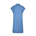 thumbnail image 3 of Pisexur Denim Robe Chemise en pour Femmes Longueur Genou Manches Courtes Robe en Jean Boutonnée Tunique Décontractée avec Poches, 3 of 6