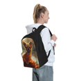 thumbnail image 5 of Zufioo Maple Leaf Meditating Chihuahua Pattern Adult Backpack,Wear-resistant and Breathable Multi-pocket Backpack, Suitable for Travel, Business and Outdoor Activities, 5 of 5