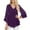 Womens Purple Sequin Tops, variant on Womens Sequin Dressy Fall Blouses 3/4 Sleeve Peplum Top Chiffon Mesh V-Neck Ruffle Hem Tunics for Office Workwear