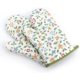 thumbnail image 1 of Guantes de horno extremadamente resistentes al calor, antideslizantes, motivos florales, almohadillas aislantes para horno, para asar, barbacoa, hornear, cocinar, 1 par, 1 of 6